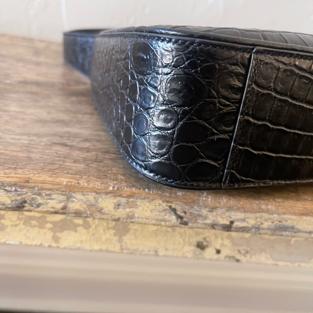 Saint Laurent Croc Print Shoulder Bag - Picture 4 of 15